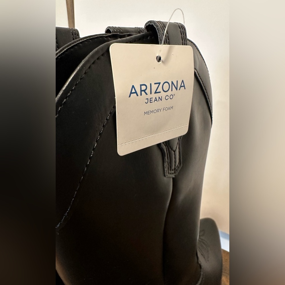 Arizona Women’s Black Maybrook Block Heel Cowboy Boots NWT Various Sizes - Picture 5 of 9